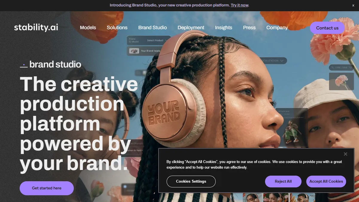 Stability AI Homepage