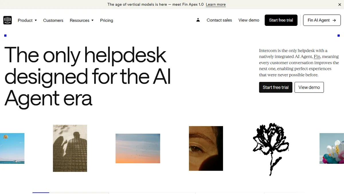 Intercom's chatbot interface.